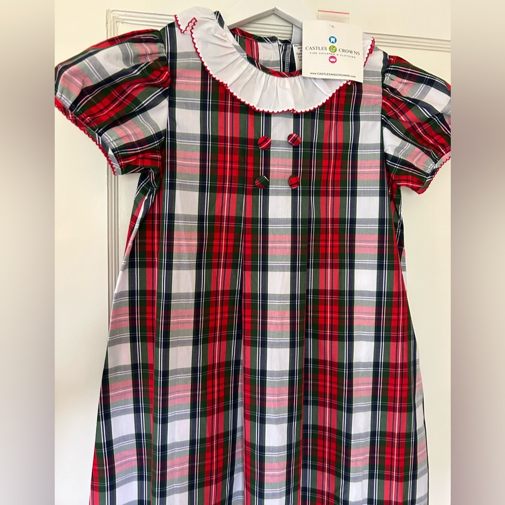 Girl’s plaid holiday dress